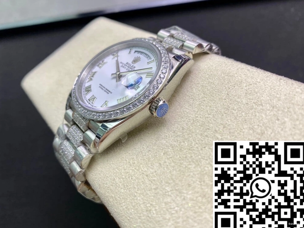 M128349RBR-0026 Diamond-Set EW Factory Date Day Rolex Bezel 1212